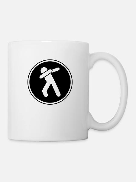 dabbing man icon - Tasse - Weiß