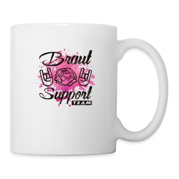 braut support rose party - Tasse - Weiß - Rechts