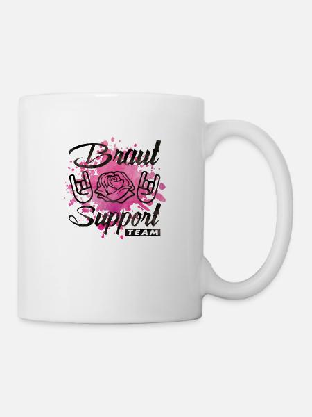 braut support rose party - Tasse - Weiß