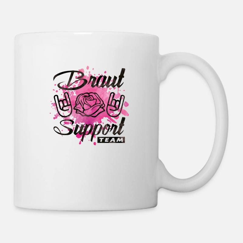 braut support rose party - Tasse - Weiß