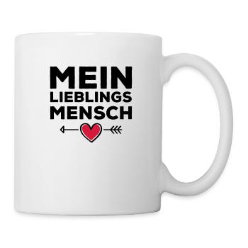 mein lieblings mensch herz pfeil - Tasse - Weiß - Rechts