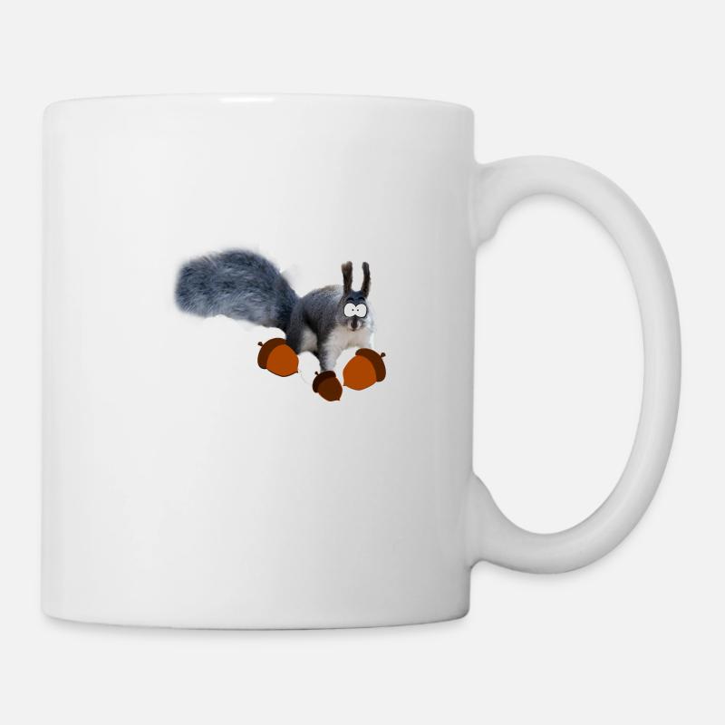 Écureuil de dessin animé - Mug blanc - blanc