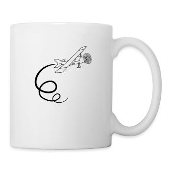 looping aerobatics aerobatic propeller small plane - Mug - white - Right
