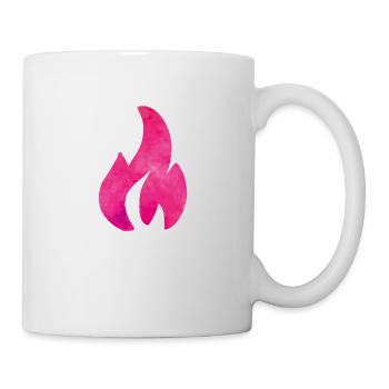 flamme feuer pink - Tasse - Weiß - Rechts