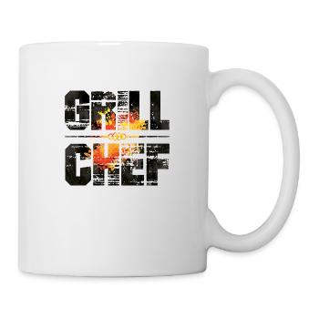 grill chef - Tasse - Weiß - Rechts