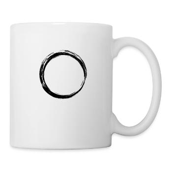 Kreis Symbol Design Schwarz - Tasse - Weiß - Rechts