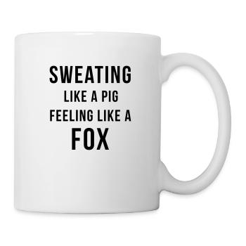 Sweating like a pig - Mug - white - Right