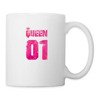 queen 01 pink - Tasse - Weiß - Rechts