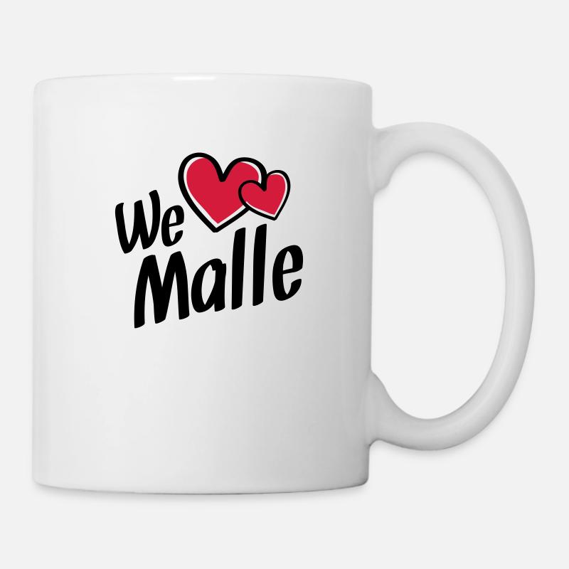 we love malle hearts - Tasse - Weiß