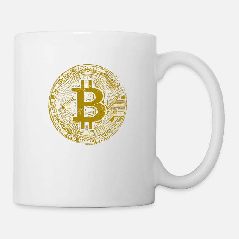 GOLD BITCOIN - Tasse - Weiß