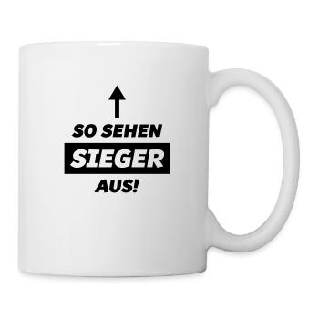 sieger so sehen aus - Tasse - Weiß - Rechts