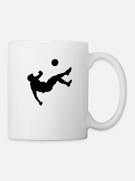fallrückzieher fußballer - Tasse - Weiß