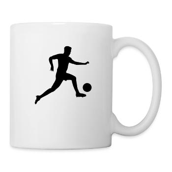 fussballer silhouette - Tasse - Weiß - Rechts