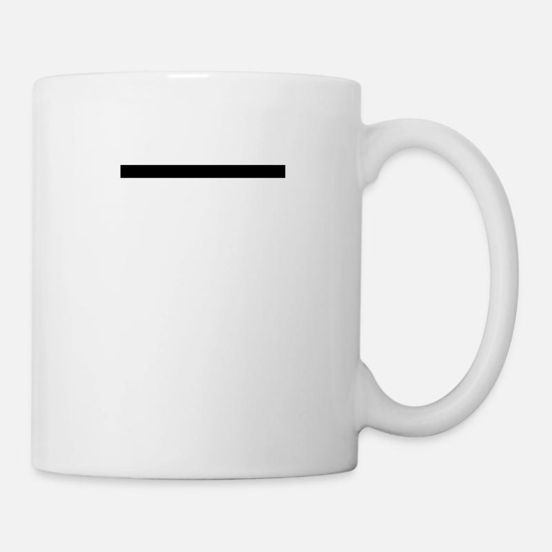 Barre noire rayures texte de base décor - Mug blanc - blanc