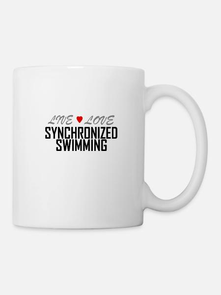 Live Love synchronized swimming - Mug - white