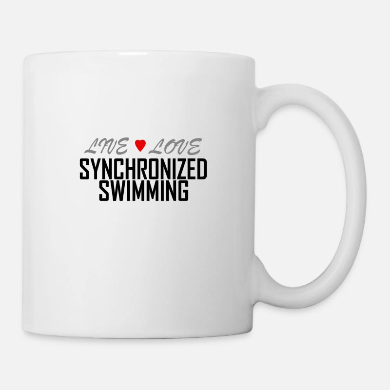 Live Love nage synchronisée - Mug blanc - blanc