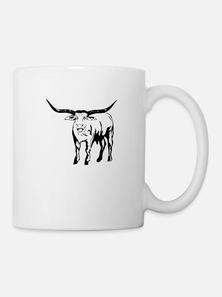 Texas Longhorn Buffalo - Tasse - Weiß