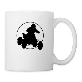 buggy racer silhouette - Tasse - Weiß - Rechts