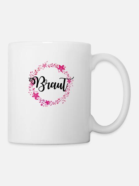 braut kranz - Tasse - Weiß