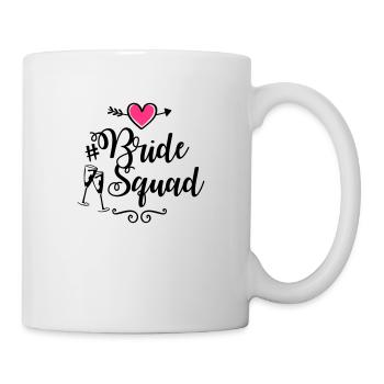 bride squad heart - Tasse - Weiß - Rechts