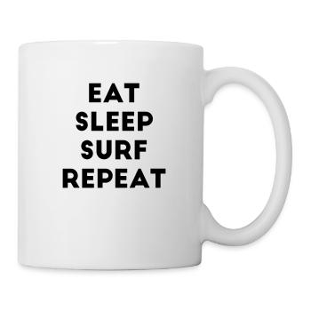 Mangez le sommeil Surf Répétez Surfing Surfer Text Gift - Mug blanc - blanc - Droite