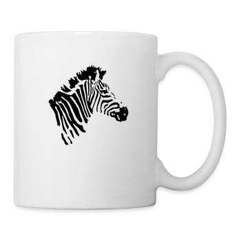 zebra animal - Tasse - Weiß - Rechts