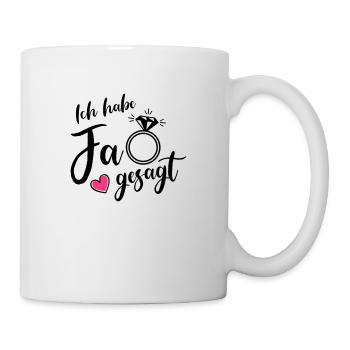 ich habe ja gesagt ring - Tasse - Weiß - Rechts