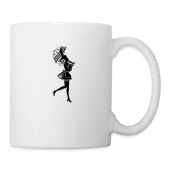 bigoudene with umbrella - Mug - white - Right