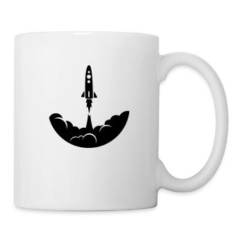 Fusée spatiale - Mug blanc - blanc - Droite