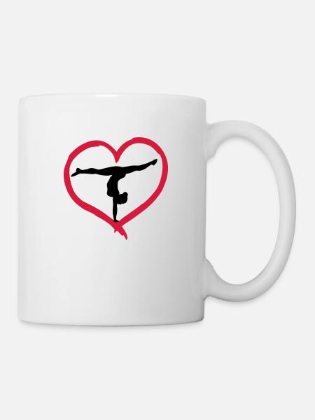 Gymnast, Gymnastics Heart - Mug blanc - blanc