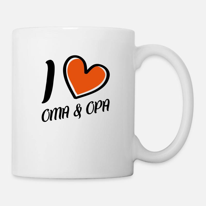 i love oma und opa - Tasse - Weiß