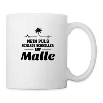 malle palme puls - Tasse - Weiß - Rechts