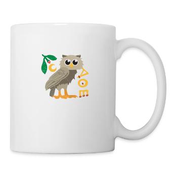 Griechische Mythologie Eule von Athena Geschenk - Tasse - Weiß - Rechts