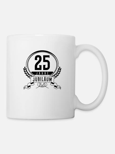 25 jahre jubilaeum - Tasse - Weiß