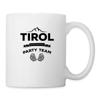 tirol party team bier - Tasse - Weiß - Rechts
