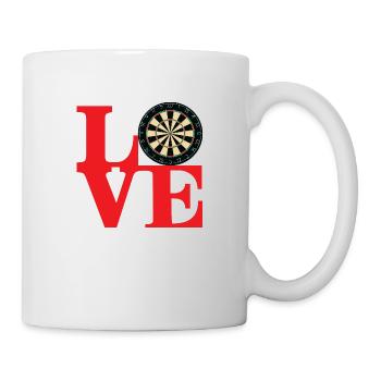 Liebe Darts ❤️🎯 - Tasse - Weiß - Rechts