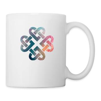 Keltische Knoten Bunt - Tasse - Weiß - Rechts