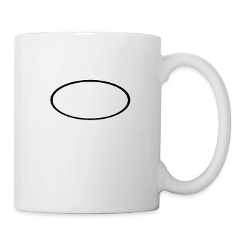 Ovale noir - Mug blanc - blanc - Droite