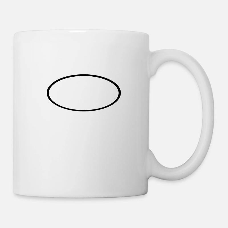 Schwarzes Oval - Tasse - Weiß