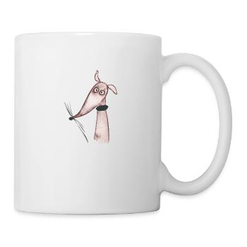 Lévrier rouge - Mug blanc - blanc - Droite