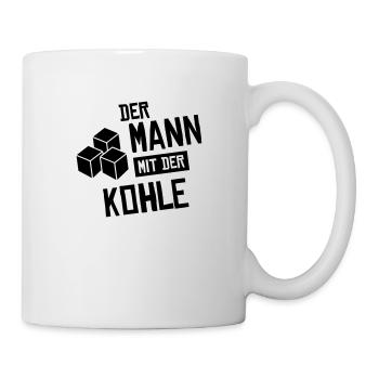 shisha mann mit kohle - Tasse - Weiß - Rechts