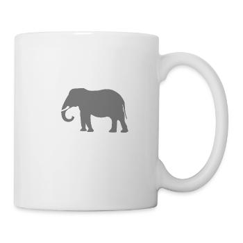 Elefant - Tasse - Weiß - Rechts