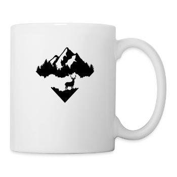 Deer, Forrest and Mountains - Mug - white - Right