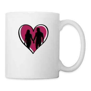 couple heart - Tasse - Weiß - Rechts