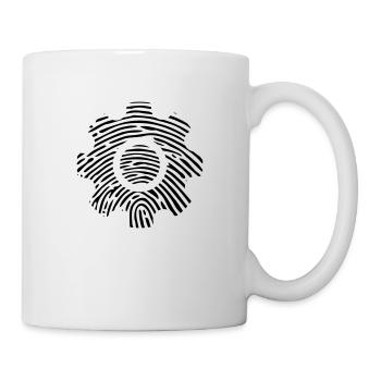 Zahnrad DNS DNA Fingerabdruck Ingenieur Mechaniker - Tasse - Weiß - Rechts