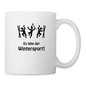 Es Lebe Der Wintersport! (Après Ski Party / Apres) - Tasse - Weiß - Rechts