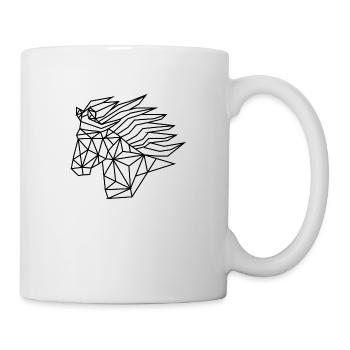 Islandpferdekopf Geometrisch - Tasse - Weiß - Rechts