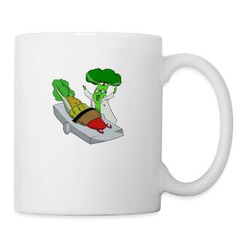 Doctor creates vegetable monster IT LIVES - Mug - white - Right