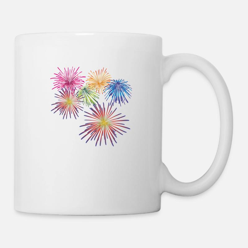 Feuerwerk - Tasse - Weiß