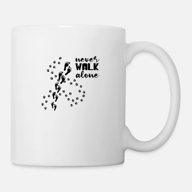 Never Walk Alone Dog Shirt - Mug - white